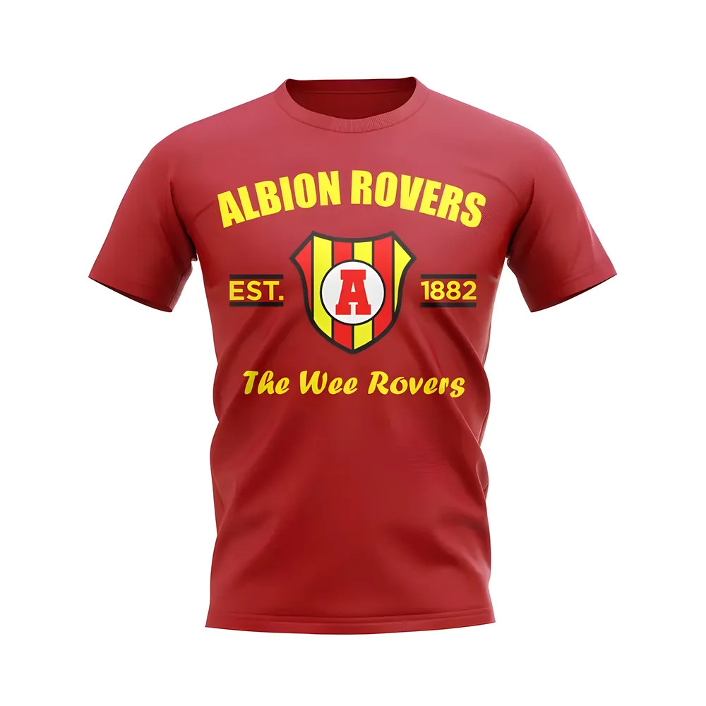 Click to view product details and reviews for Albion Rovers Established Football T Shirt Red. Click to view product details and reviews for Albion Rovers Established Football T Shirt Red.