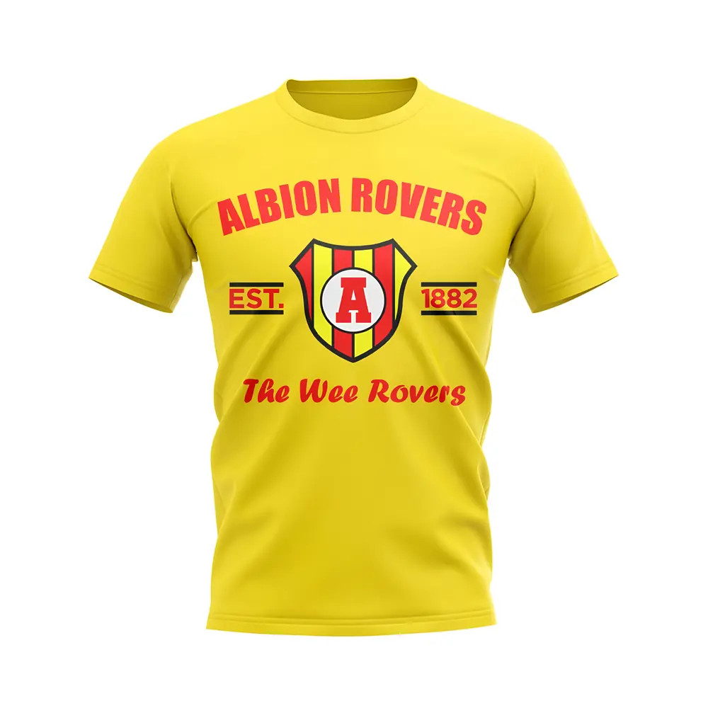 Click to view product details and reviews for Albion Rovers Established Football T Shirt Yellow. Click to view product details and reviews for Albion Rovers Established Football T Shirt Yellow.