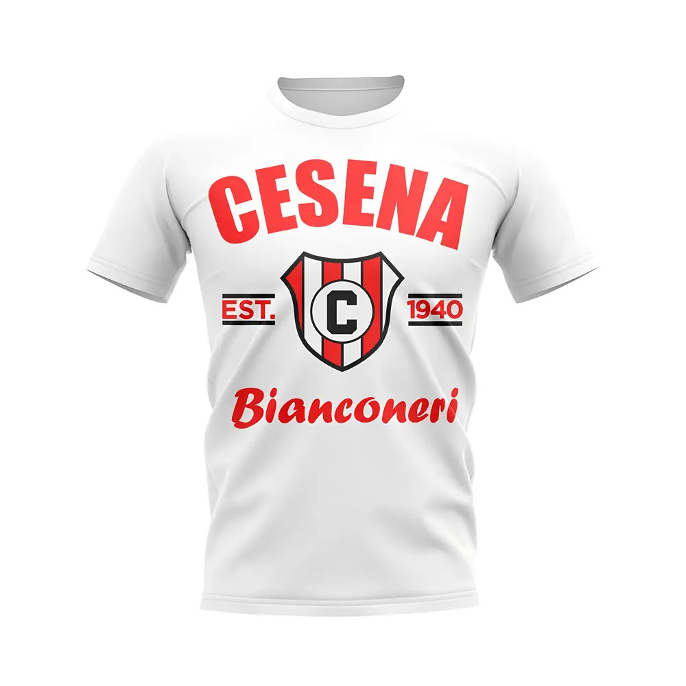 Cesena Established Football T-Shirt (White) Polyester Aston Villa Uksoccershop Men's White Large