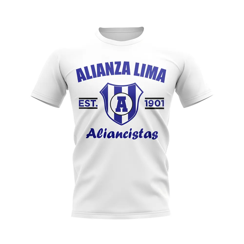 Alianza Lima Established Football T-Shirt (White) Polyester Aston Villa Uksoccershop Men's White Large