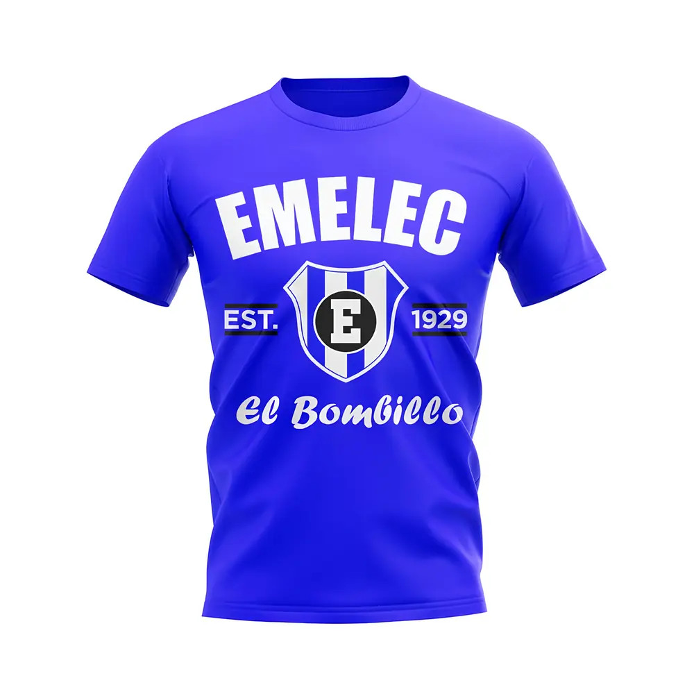 Emelec Established Football T-Shirt (Royal) Polyester Aston Villa Uksoccershop Men's Blue Xxl
