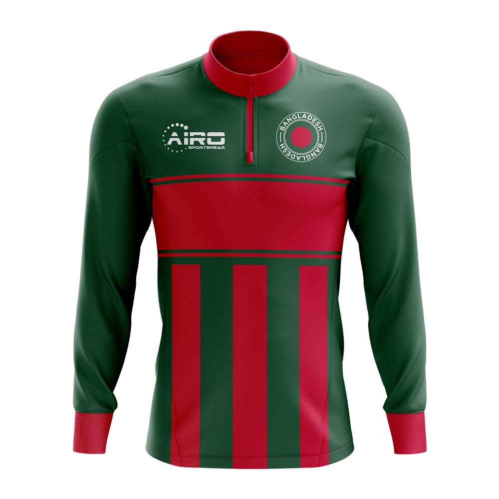 Click to view product details and reviews for Bangladesh Concept Football Half Zip Midlayer Top Green Red.