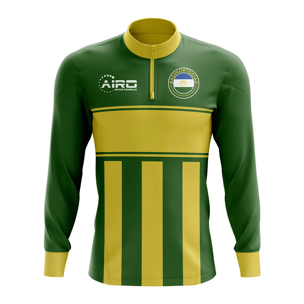 Click to view product details and reviews for Bashkortostan Concept Football Half Zip Midlayer Top Green Yellow.
