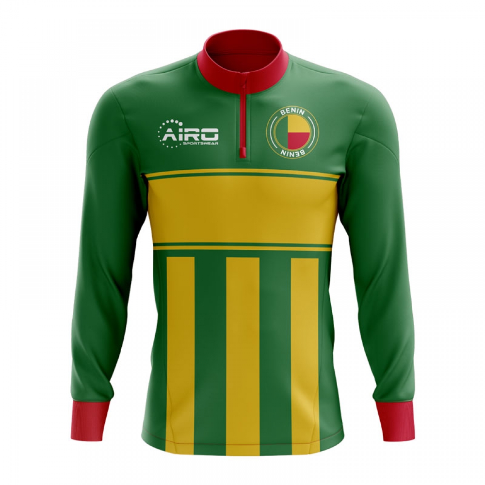 Click to view product details and reviews for Benin Concept Football Half Zip Midlayer Top Green Yellow.