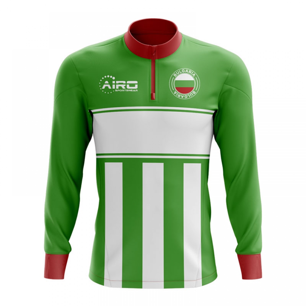 Click to view product details and reviews for Bulgaria Concept Football Half Zip Midlayer Top Green White.