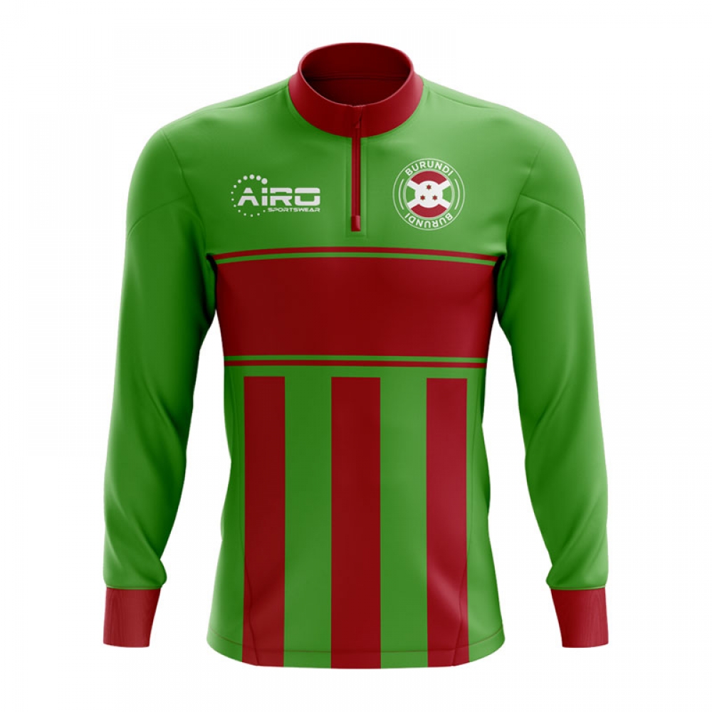 Click to view product details and reviews for Burundi Concept Football Half Zip Midlayer Top Green Red.