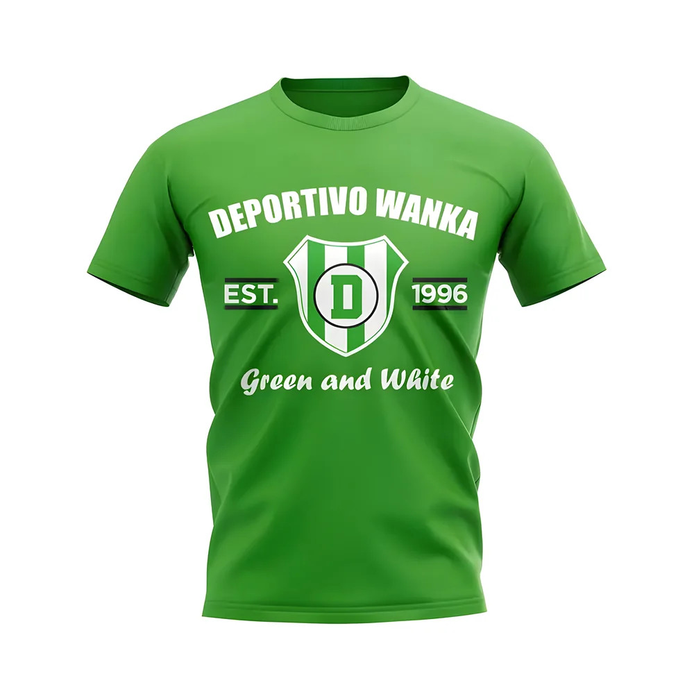 Deportivo Wanka Established Football T-Shirt (Green) Polyester Uksoccershop Men's Green Medium