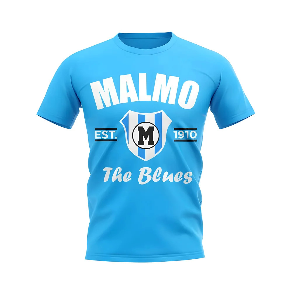 Click to view product details and reviews for Malmo Established Football T Shirt Sky.