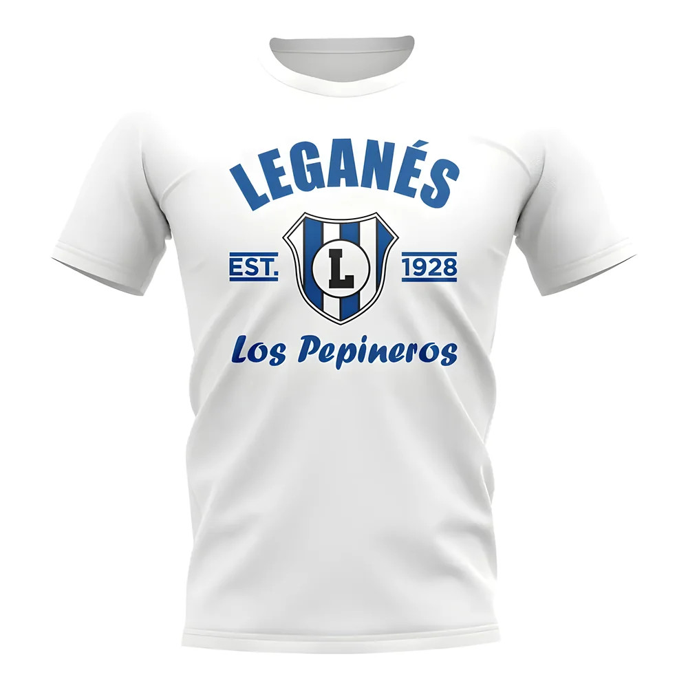 Leganes Established Football T-Shirt (White) Polyester Uksoccershop Men's White Xxl