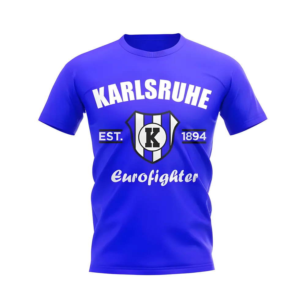 Karlsruhe Established Football T-Shirt (Royal) Polyester Karlsruher Sc Uksoccershop Men's Blue Medium