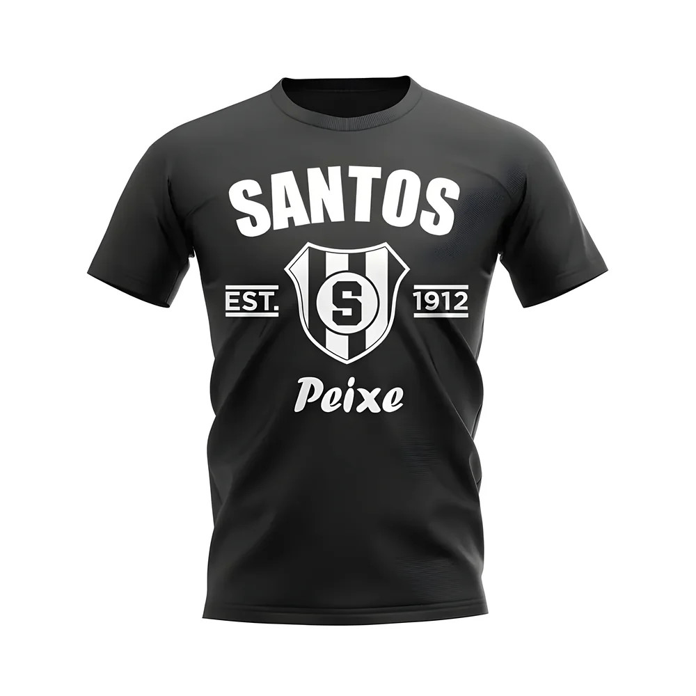 Click to view product details and reviews for Santos Established Football T Shirt Black.