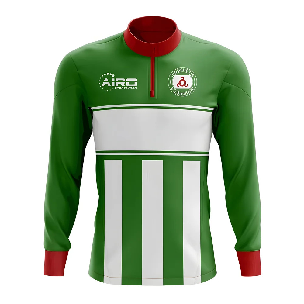Ingushetia Concept Football Half Zip Midlayer Top (-White) Polyester Psg Made By: Airo Sportswear Men's Green 4XL