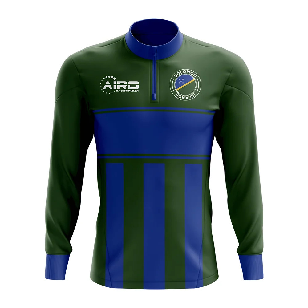 Click to view product details and reviews for Solomon Islands Concept Football Half Zip Midlayer Top Green Blue.