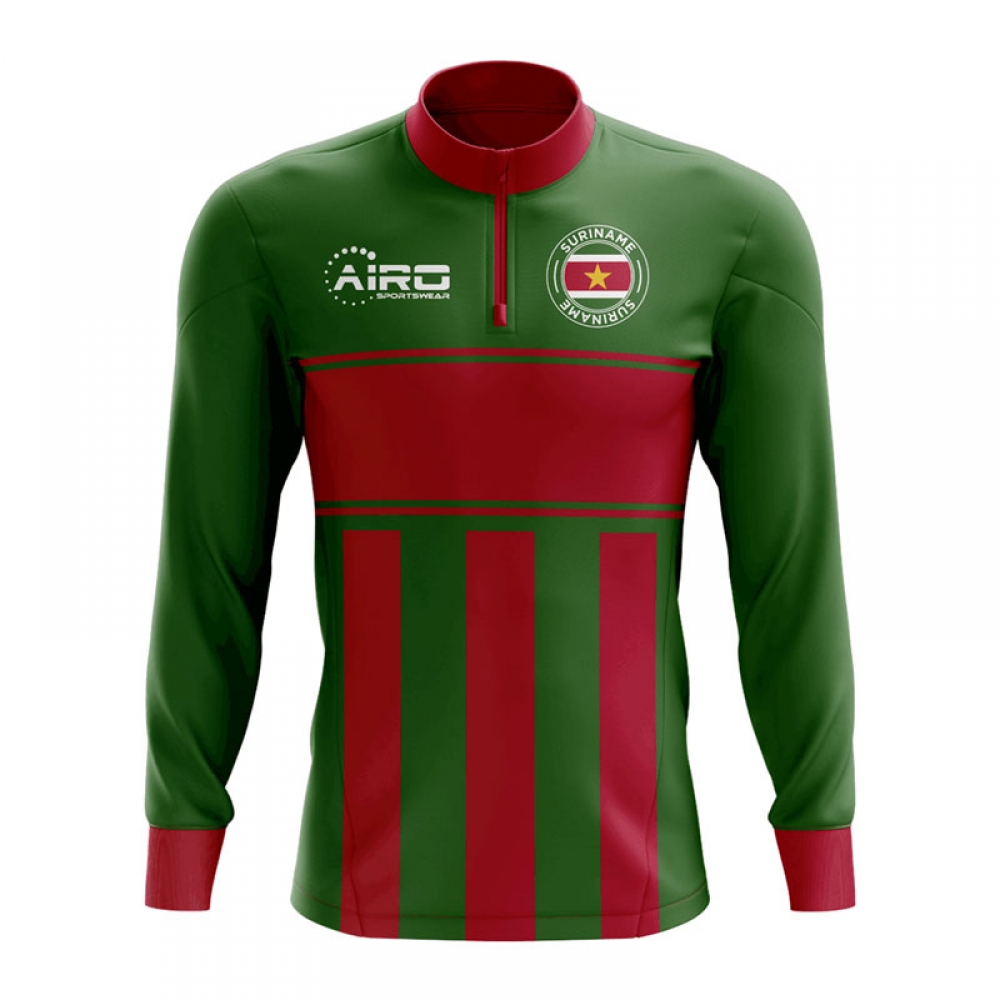 Click to view product details and reviews for Suriname Concept Football Half Zip Midlayer Top Green Red.