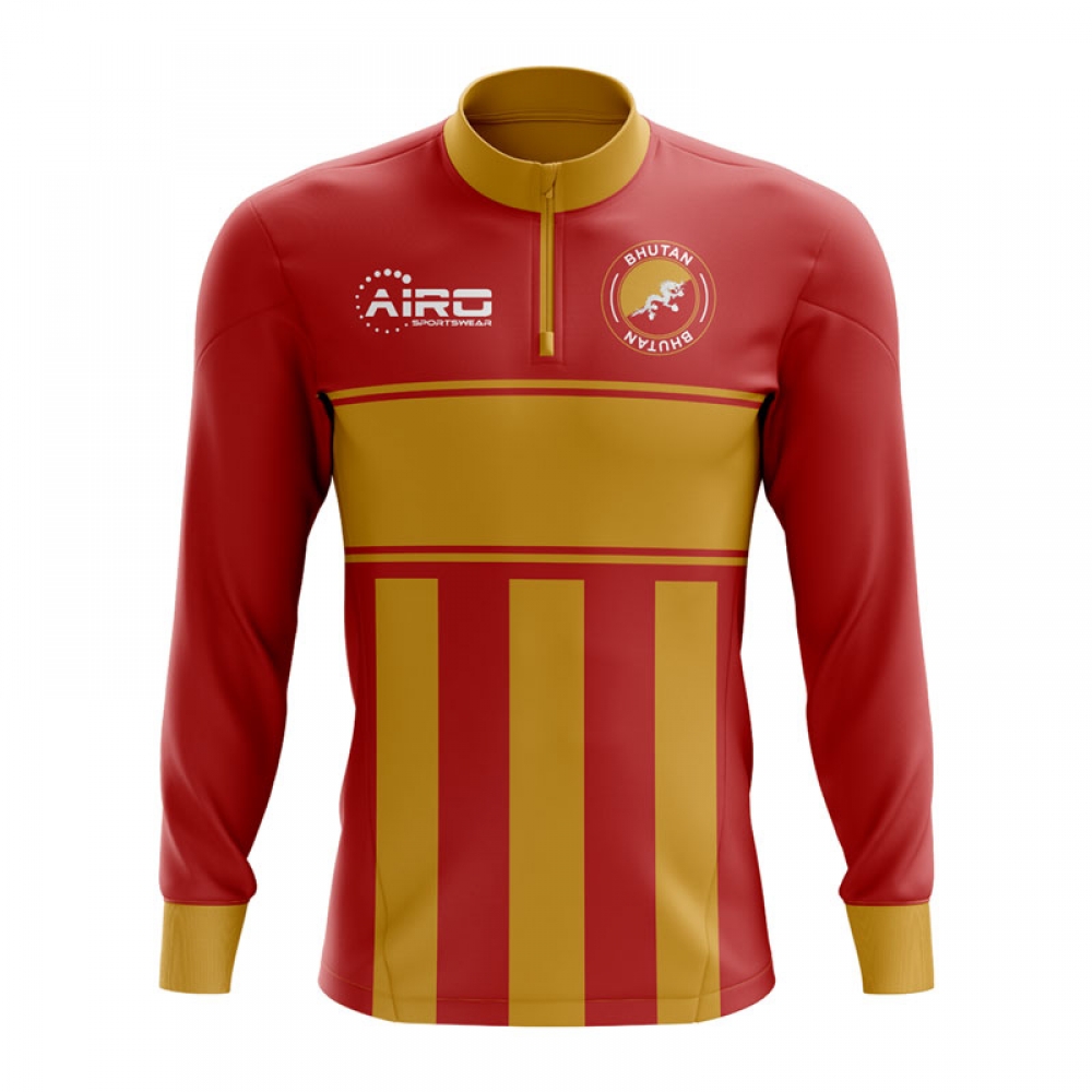 Click to view product details and reviews for Bhutan Concept Football Half Zip Midlayer Top Red Orange.