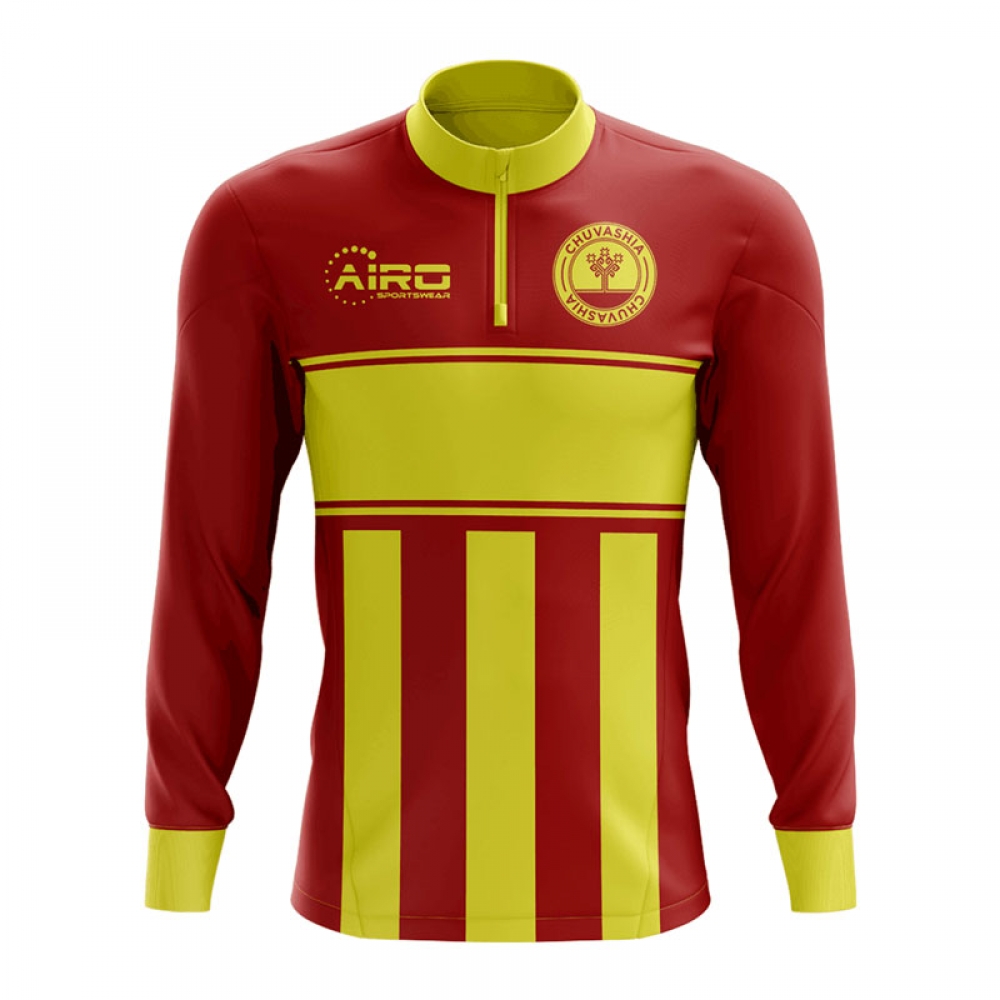 Click to view product details and reviews for Chuvashia Concept Football Half Zip Midlayer Top Red Yellow.