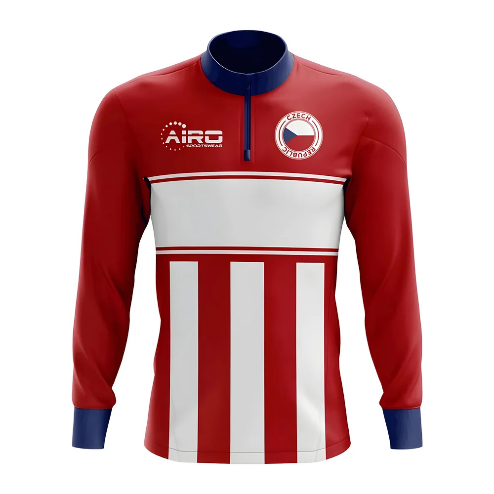 Click to view product details and reviews for Czech Republic Concept Football Half Zip Midlayer Top Red White.