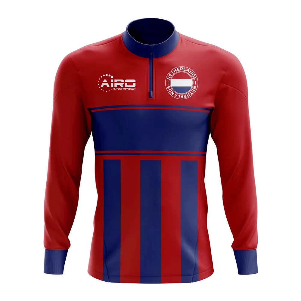 Click to view product details and reviews for Netherlands Concept Football Half Zip Midlayer Top Red Blue.