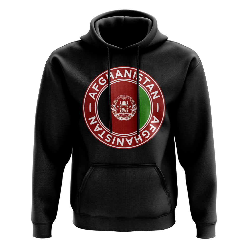 Click to view product details and reviews for Afghanistan Football Badge Hoodie Black.