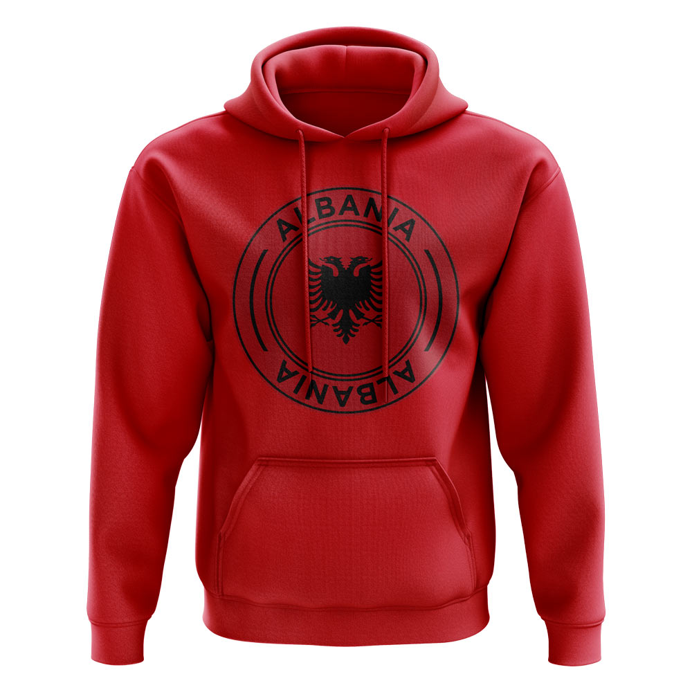 Click to view product details and reviews for Albania Football Badge Hoodie Red.