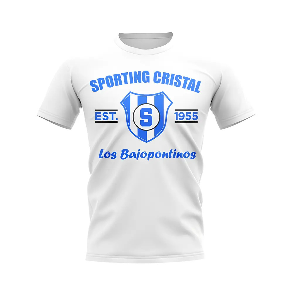Sporting Cristal Established Football T-Shirt (White) Polyester Aston Villa Uksoccershop Men's White Small