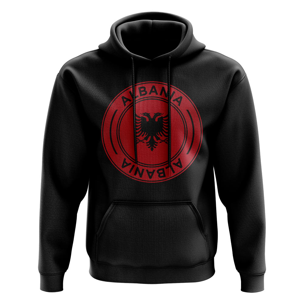 Click to view product details and reviews for Albania Football Badge Hoodie Black.