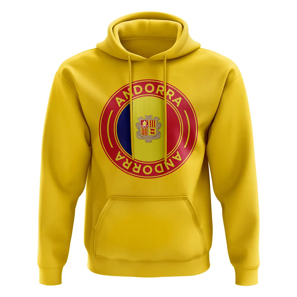Click to view product details and reviews for Andorra Football Badge Hoodie Yellow. Click to view product details and reviews for Andorra Football Badge Hoodie Yellow.