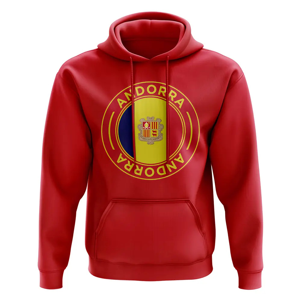 Click to view product details and reviews for Andorra Football Badge Hoodie Red. Click to view product details and reviews for Andorra Football Badge Hoodie Red.