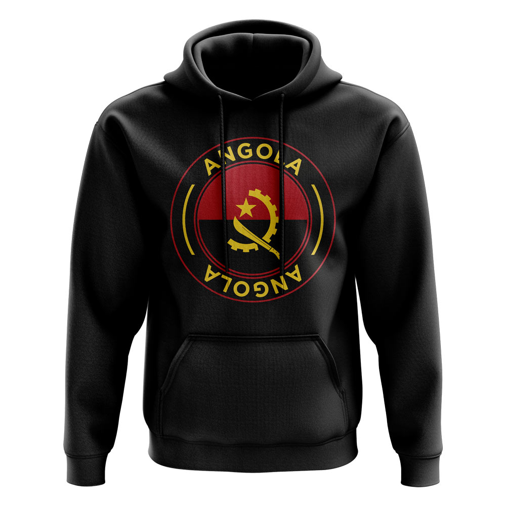 Click to view product details and reviews for Angola Football Badge Hoodie Black.