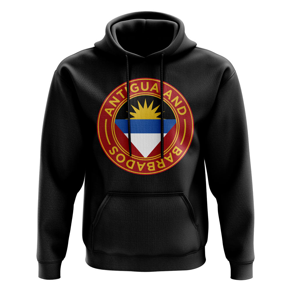 Click to view product details and reviews for Antigua And Barbados Football Badge Hoodie Black.