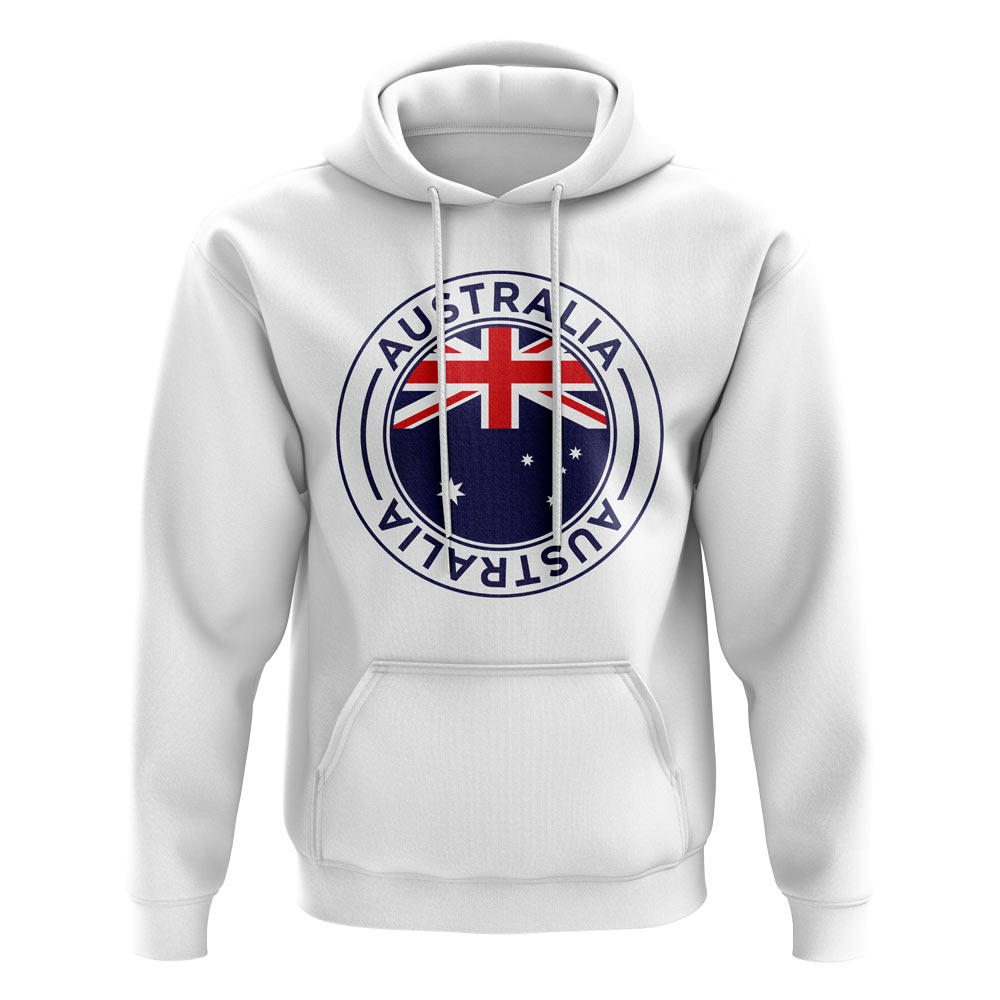 Click to view product details and reviews for Australia Football Badge Hoodie White.