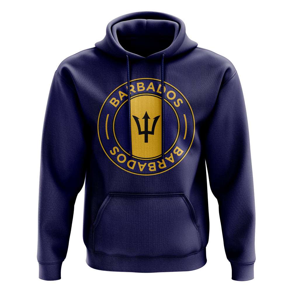 Click to view product details and reviews for Barbados Football Badge Hoodie Navy.