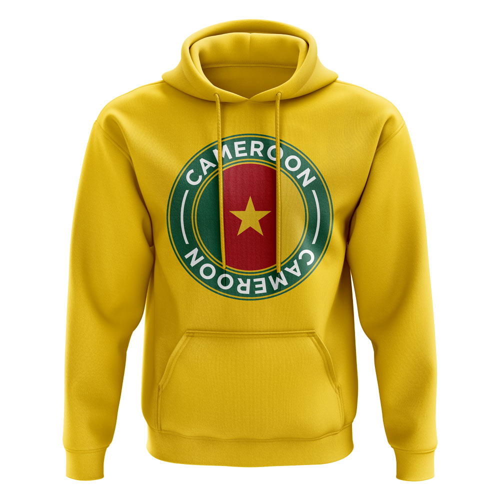 Click to view product details and reviews for Cameroon Football Badge Hoodie Yellow.