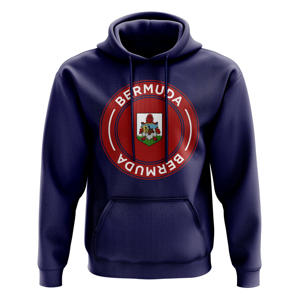 Click to view product details and reviews for Bermuda Football Badge Hoodie Navy.
