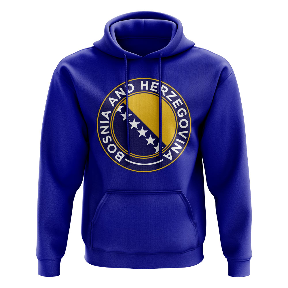 Click to view product details and reviews for Bosnia And Herzegovina Football Badge Hoodie Royal.