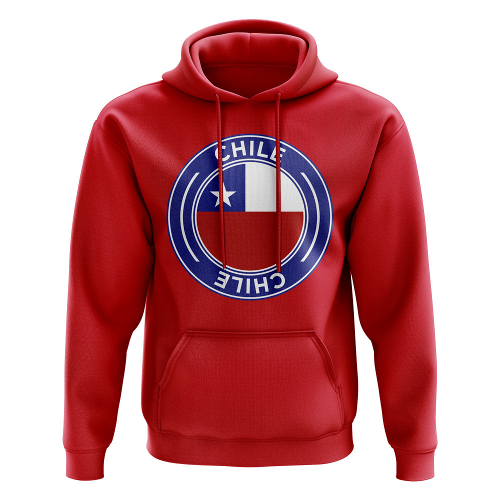 Click to view product details and reviews for Chile Football Badge Hoodie Red.