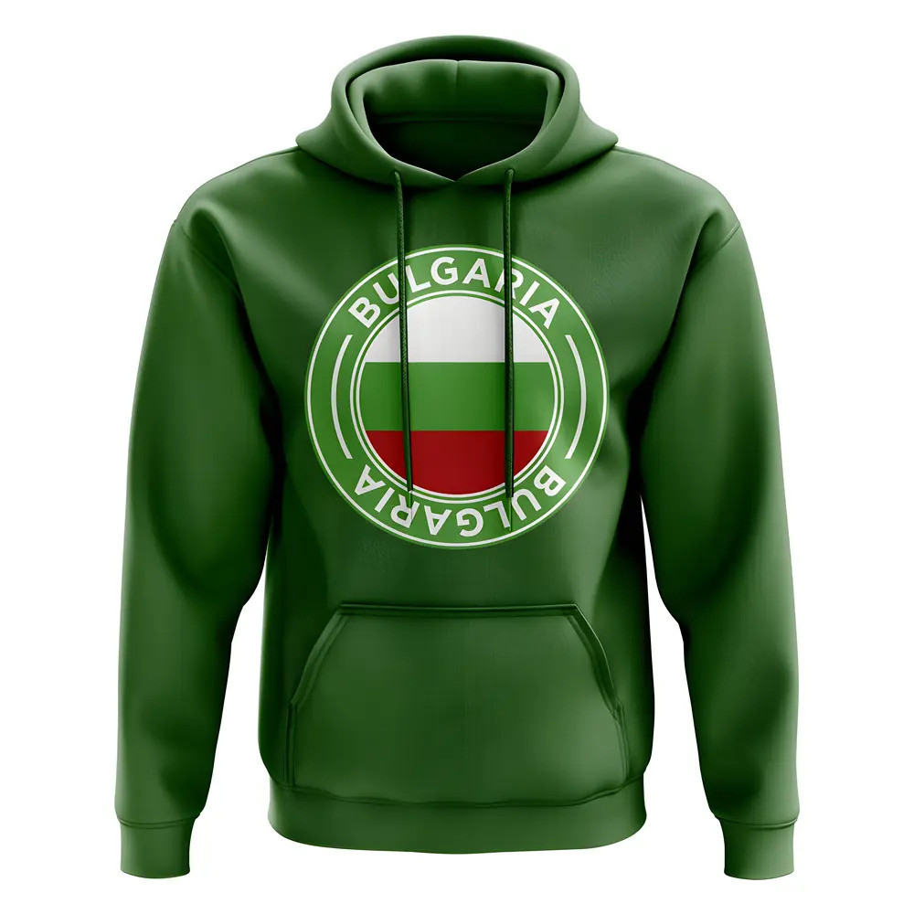 Bulgaria Football Badge Hoodie (Green) Polyester Uksoccershop Men's Green Medium