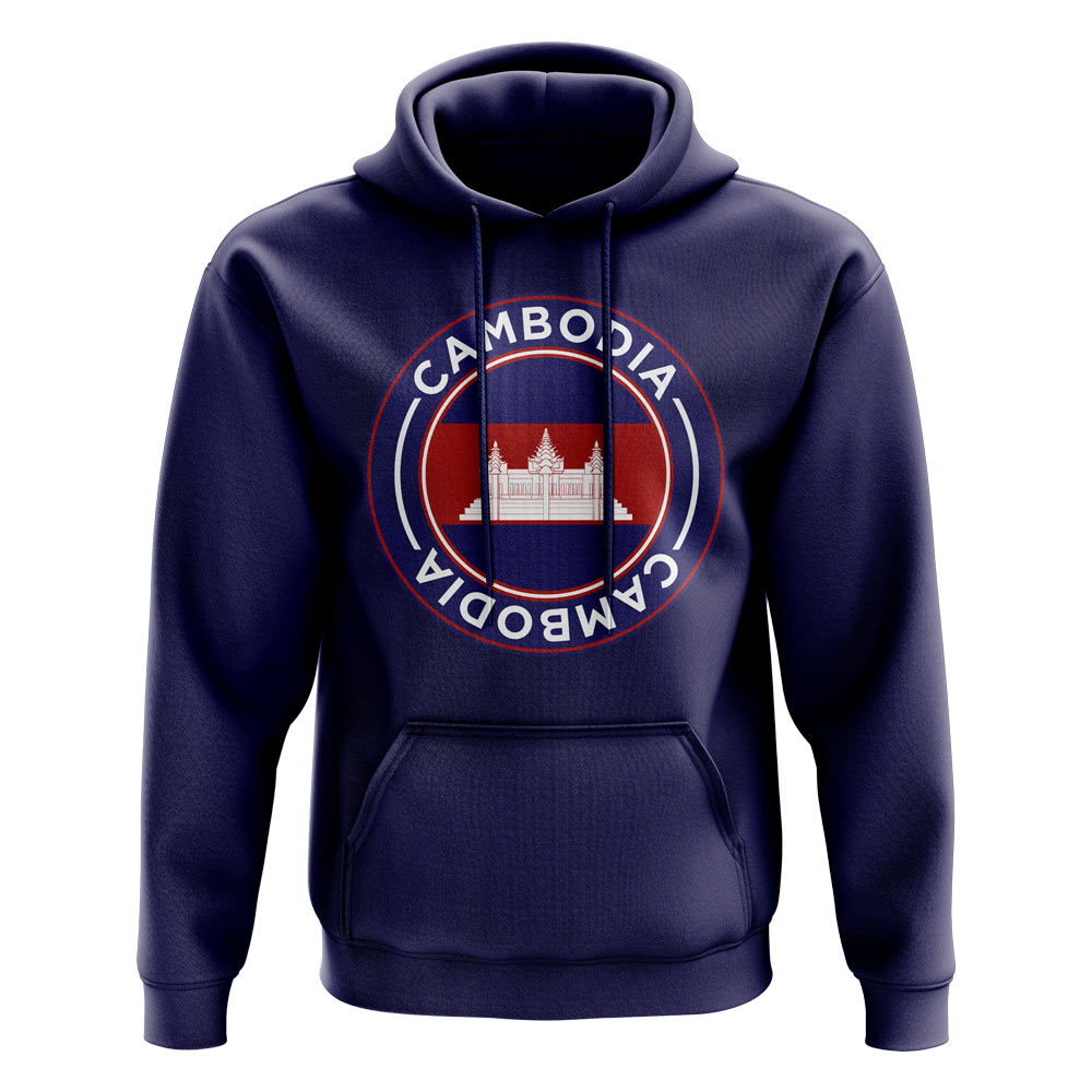 Click to view product details and reviews for Cambodia Football Badge Hoodie Navy.