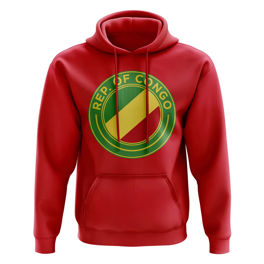 Click to view product details and reviews for Congo Republic Football Badge Hoodie Red.