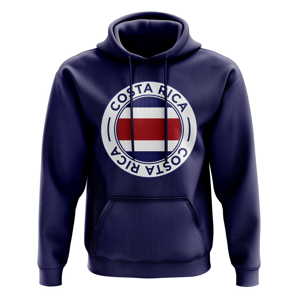 Click to view product details and reviews for Costa Rica Football Badge Hoodie Navy.