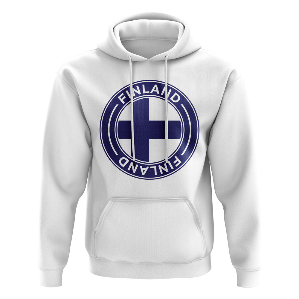 Click to view product details and reviews for Finland Football Badge Hoodie White.