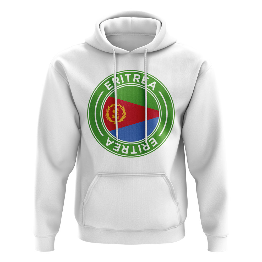 Click to view product details and reviews for Eritrea Football Badge Hoodie White.