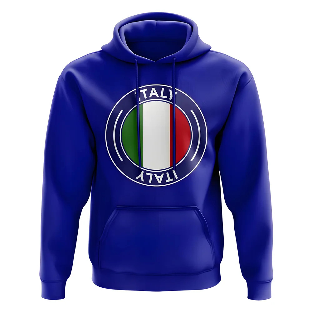 Click to view product details and reviews for Italy Football Badge Hoodie Royal.