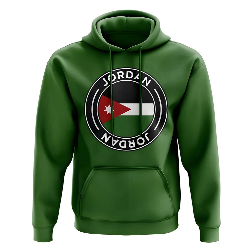 Jordan Football Badge Hoodie (Green) Polyester Uksoccershop Men's Green Large