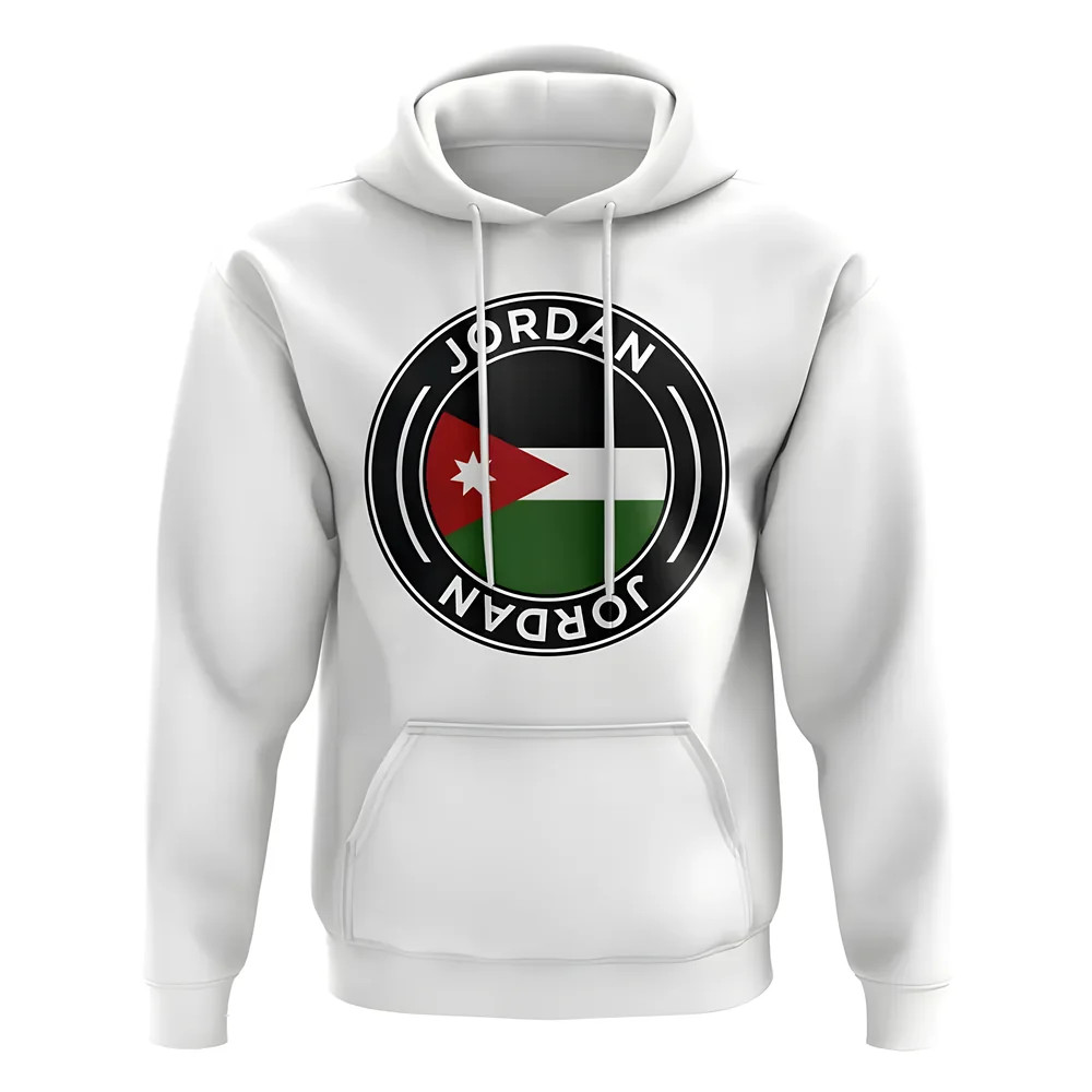 Jordan Football Badge Hoodie (White) Polyester Uksoccershop Men's White Large