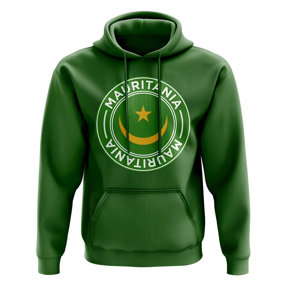 Mauritania Football Badge Hoodie (Green) Polyester Uksoccershop Men's Green Medium