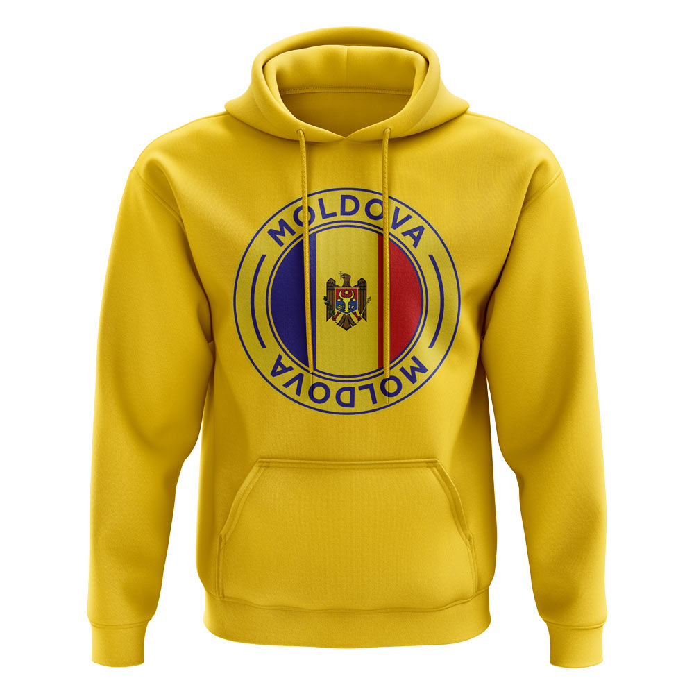 Click to view product details and reviews for Moldova Football Badge Hoodie Yellow.