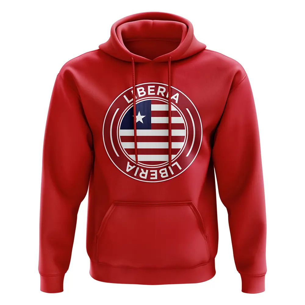 Click to view product details and reviews for Liberia Football Badge Hoodie Red.