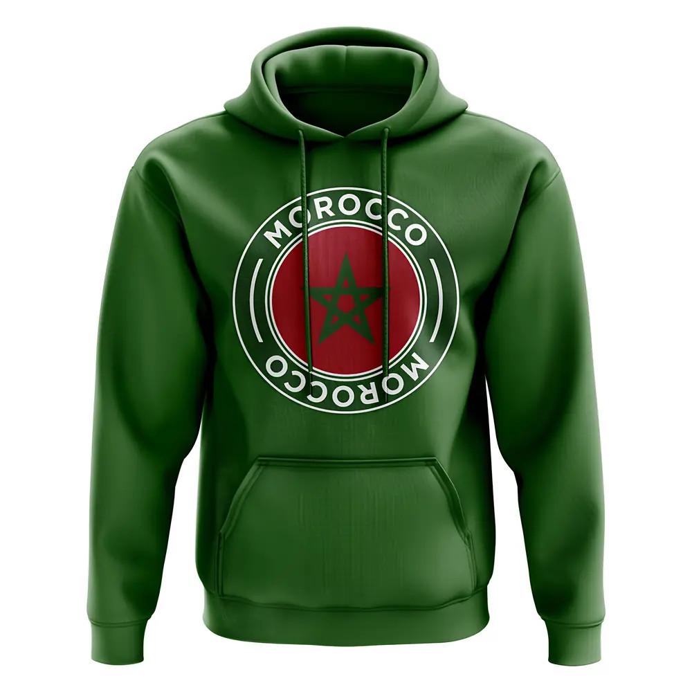 Click to view product details and reviews for Morocco Football Badge Hoodie Green.