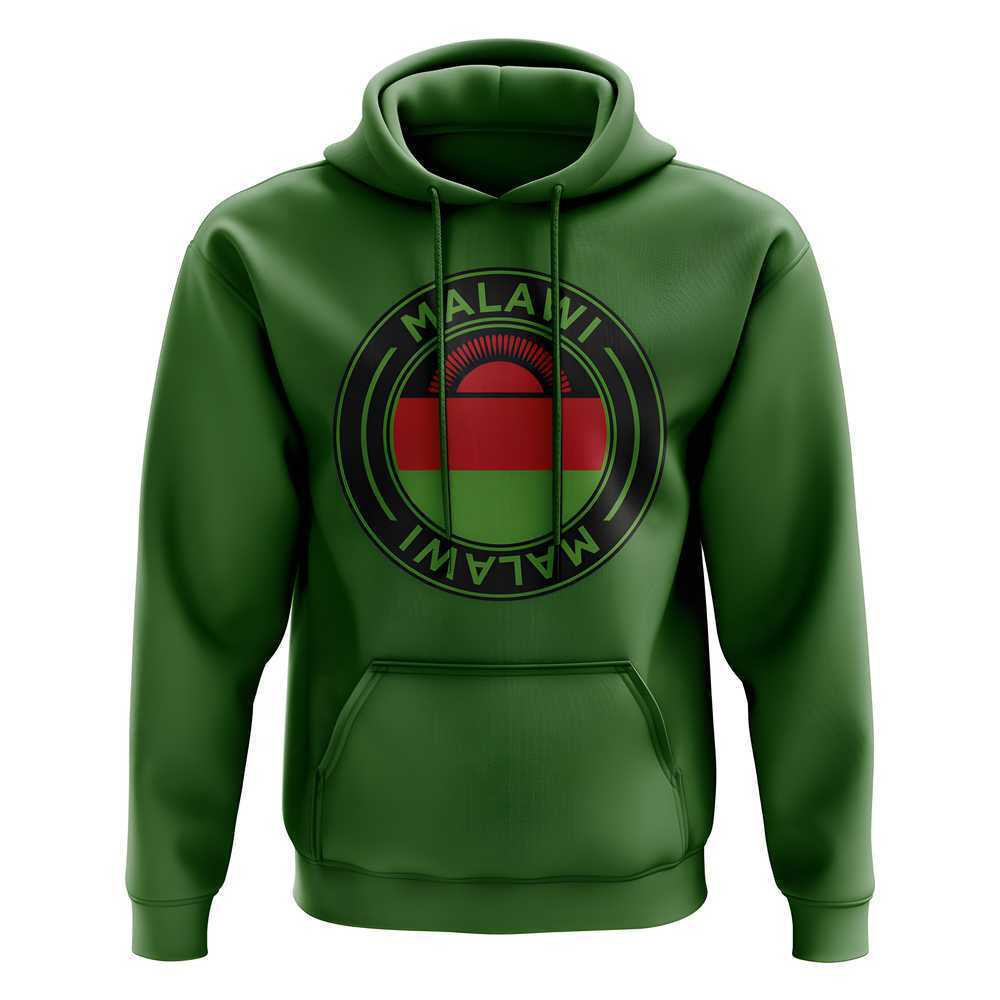 Malawi Football Badge Hoodie (Green) Polyester Uksoccershop Men's Green Xxl